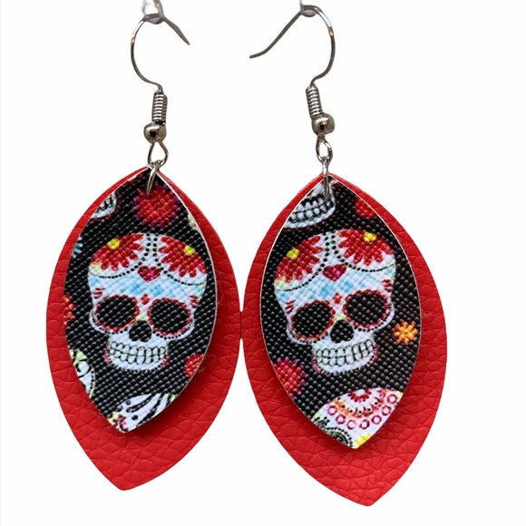 Jewelry - 🌻3 for$12 🖤Faux Leather Dangle Earrings